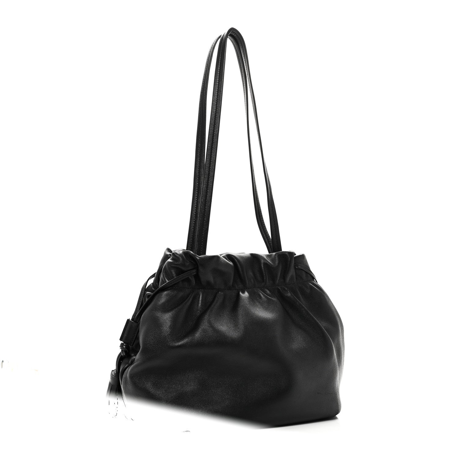 Prada Nappa Drawstring Tote Black 1833047 – FASHIONPHILE