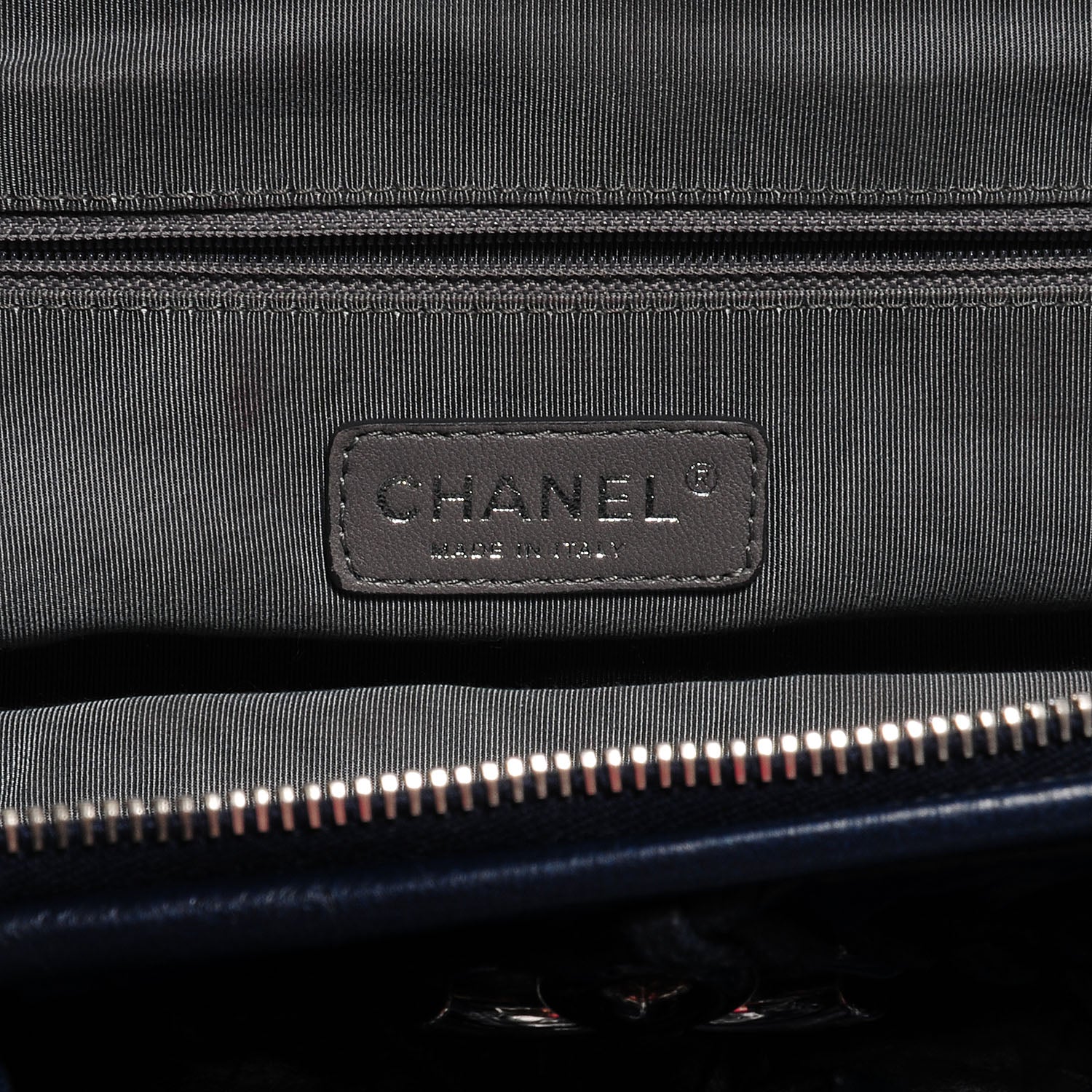 Chanel Calfskin Ultra Stitch Bowler Navy 6 of 7