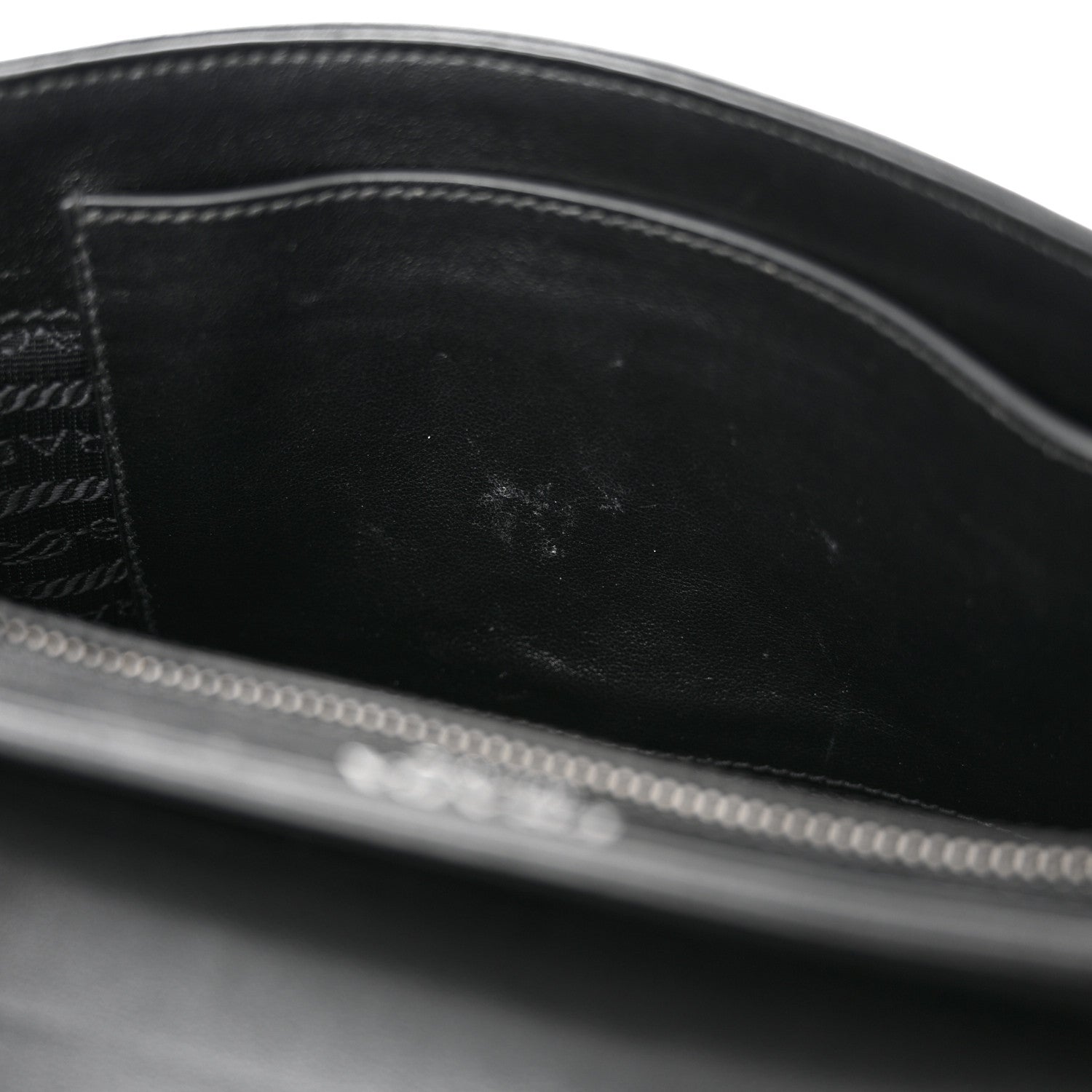Prada Glace Calfskin Studded Crossbody Black 10 of 11