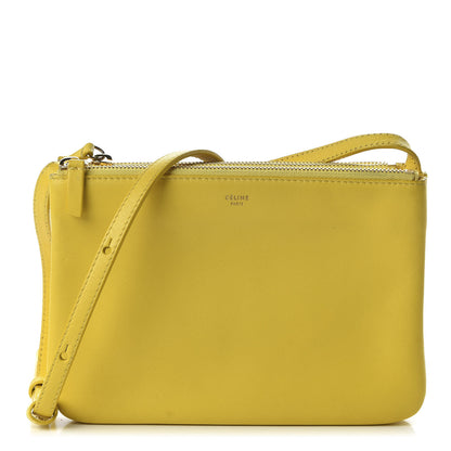 Celine Lambskin Small Trio Crossbody Bag Fluo Yellow 1 of 9