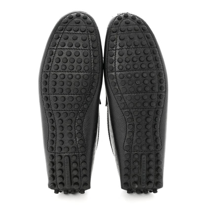Louis Vuitton Taiga Hockenheim Moccasin Loafers 8.5 Black 5 of 10
