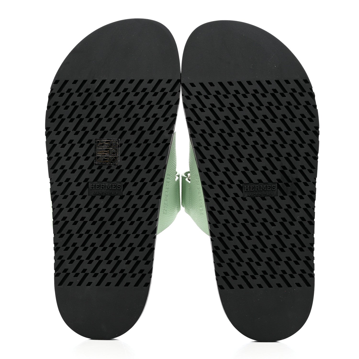 Hermes Epsom Womens Chypre Sandals 38 Vert Jade 5 of 9