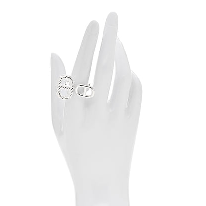Hermes Sterling Silver Chaine d'Ancre Alea II Twisted Ring  54 6.75 2 of 5
