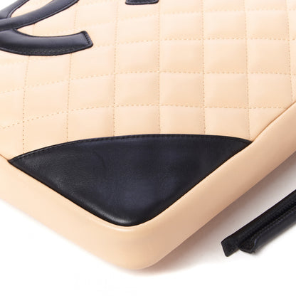 Chanel Calfskin Quilted Medium Cambon Messenger Beige Black 5 of 9