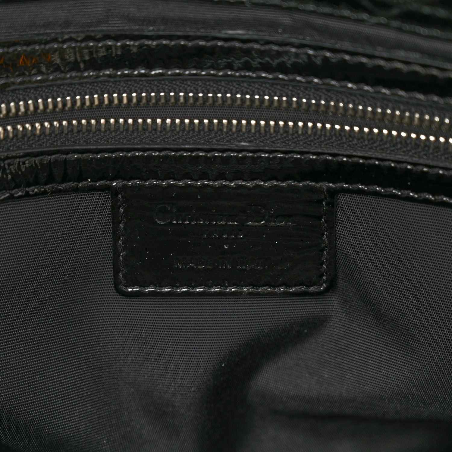 Christian Dior Patent Cannage Large Dior Soft Shopping Tote Black 6 of 10