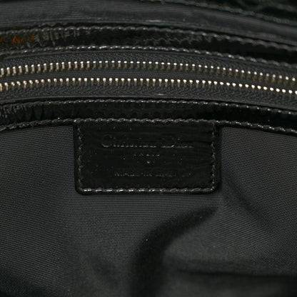 Christian Dior Patent Cannage Large Dior Soft Shopping Tote Black 6 of 10