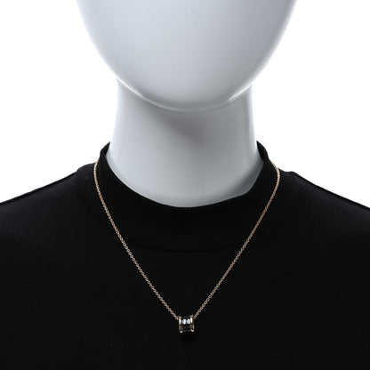Bulgari 18K Rose Gold Black Ceramic B.Zero1 Pendant Necklace 2 of 5
