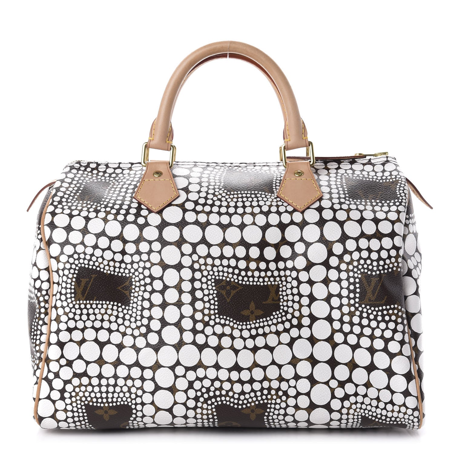 Louis Vuitton Monogram Kusama Town Speedy 30 White 1 of 10