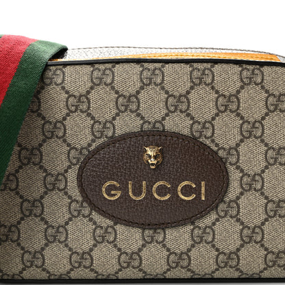 Gucci GG Supreme Monogram Web Neo Vintage Shoulder Bag Beige New Acero Crop 8 of 10