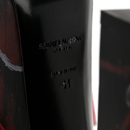 Saint Laurent Nappa Heart Paige 85 Platform Sandals 41 Rouge Eros 7 of 9