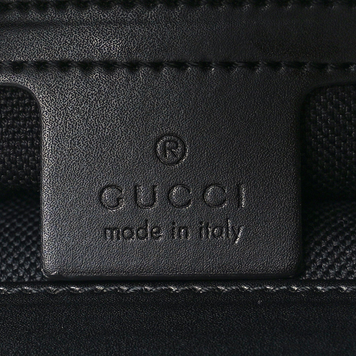GG Supreme Monogram Appia Calfskin Web Flat Messenger Bag Black Grey