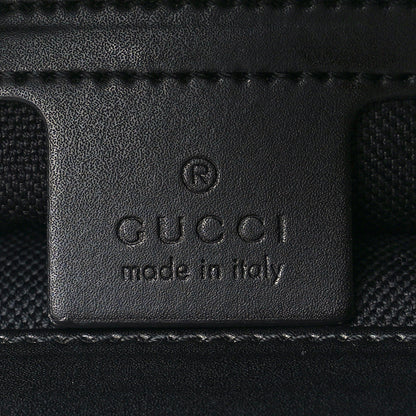 Gucci GG Supreme Monogram Appia Calfskin Web Flat Messenger Bag Black Grey 6 of 12