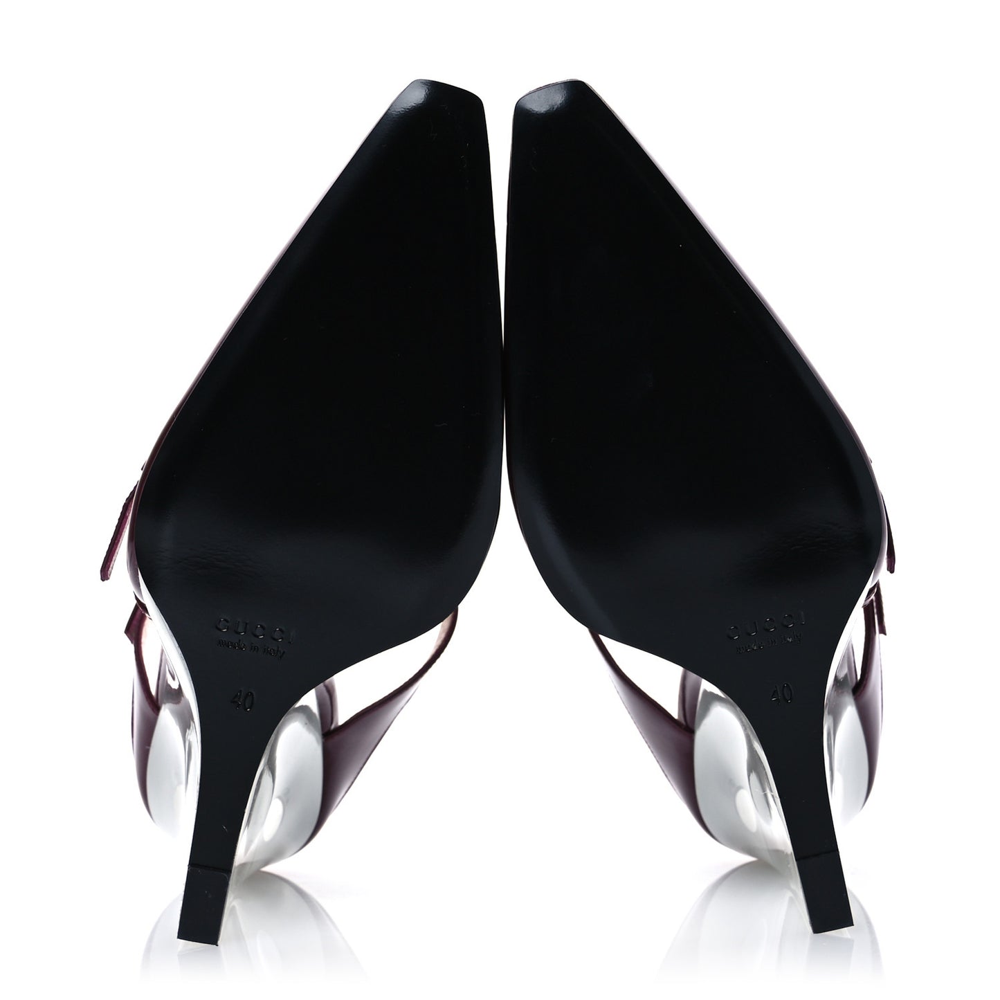 Patent Wedge Mules 40 Rosso Ancora