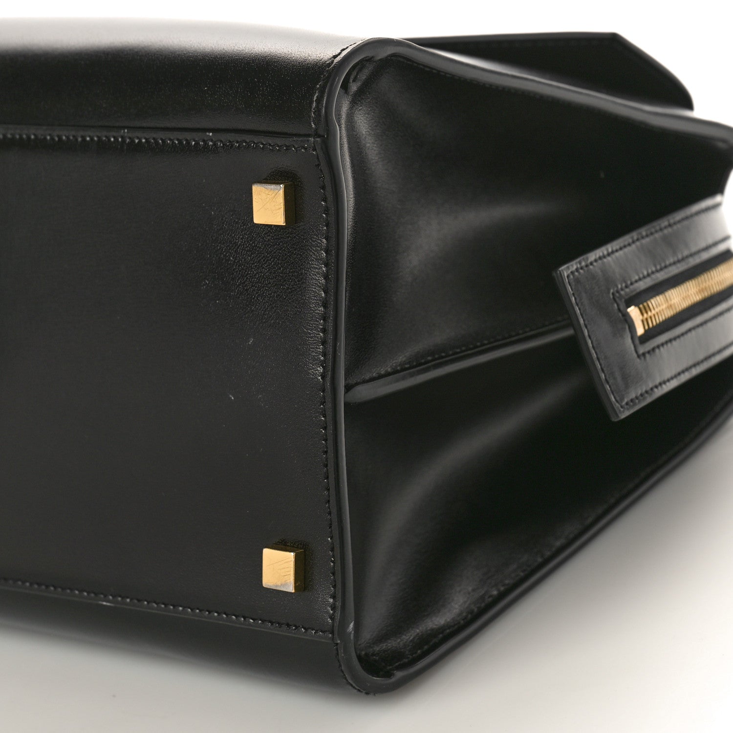 Saint Laurent Shiny Calfskin Medium Uptown Tote Black 10 of 11