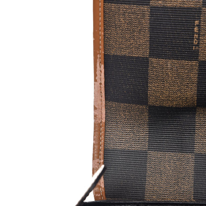Fendi Coated Canvas Checkered Crossbody Bag Tobacco Tan 12 of 14