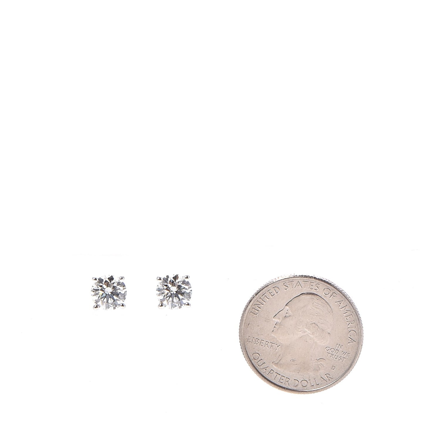Platinum Diamond 2.76ctw Solitaire Earrings