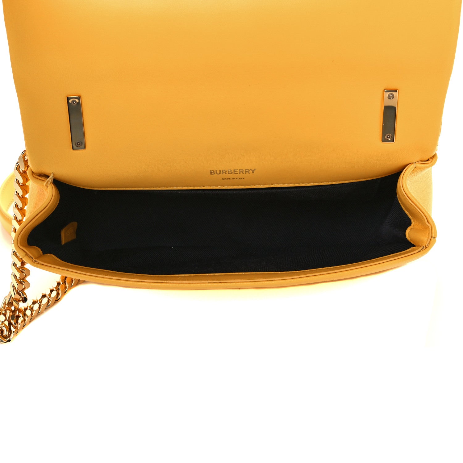 Burberry Lambskin Quilted Small Lola Bag Deep Saffron 5 of 11