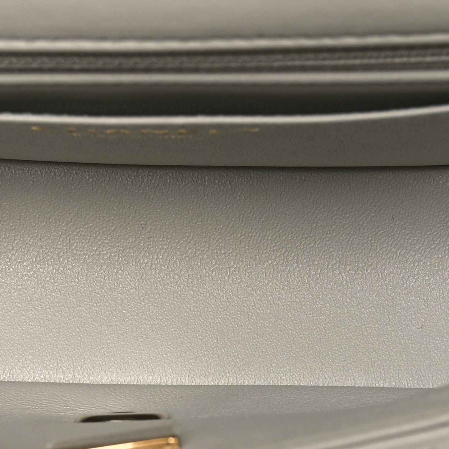 Lambskin Quilted Mini Rectangular Flap Grey