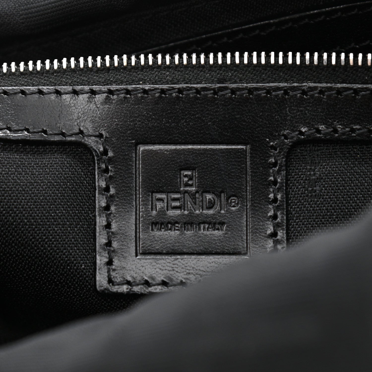 Fendi Nylon Zucca Baguette Black 6 of 9