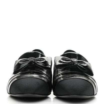 Chanel Patent Grosgrain Mocassin Loafers 39 Black 2 of 11