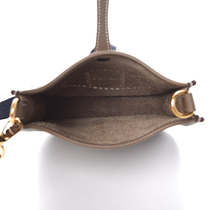 Hermes Taurillon Clemence Amazone Evelyne TPM Etoupe Bleu Indigo 5 of 8