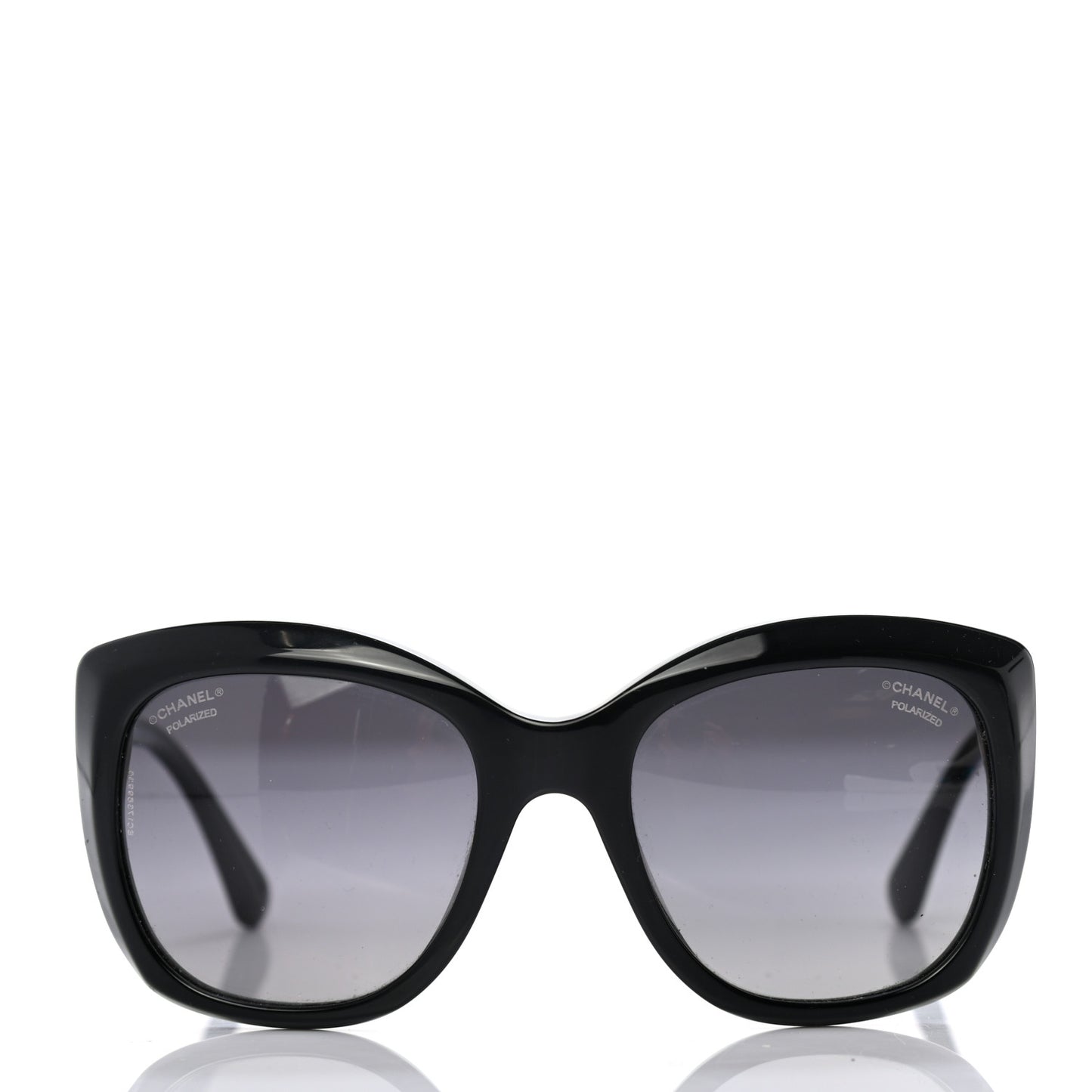 Acetate Tweed Effect CC Sunglasses Black