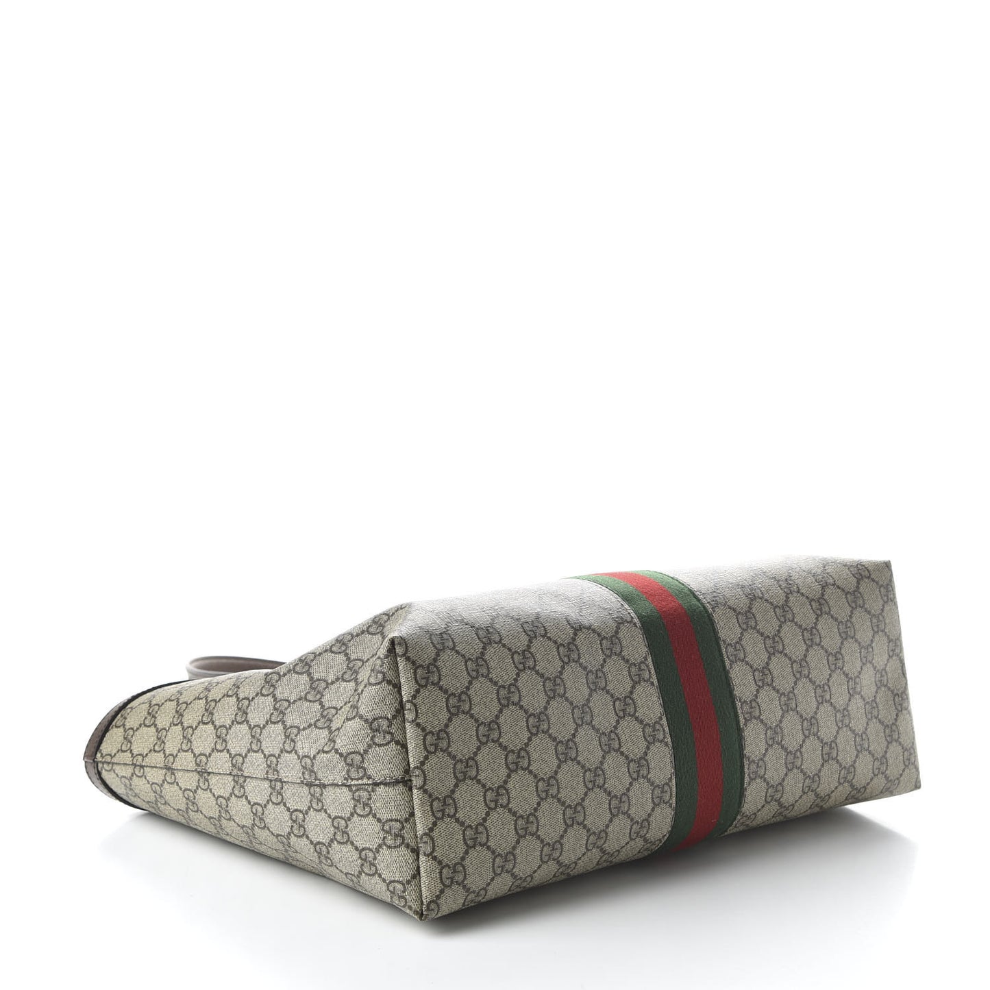 GG Supreme Monogram Medium Ophidia Shopping Tote Brown