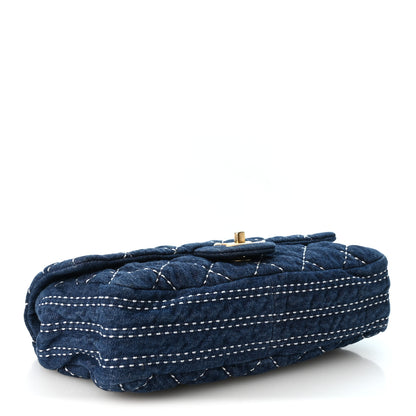 Chanel Denim Quilted Medium Denim Trip Single Flap Blue 4 of 10