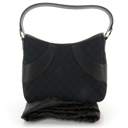 Gucci Monogram Leather Shoulder Bag Black 3 of 7