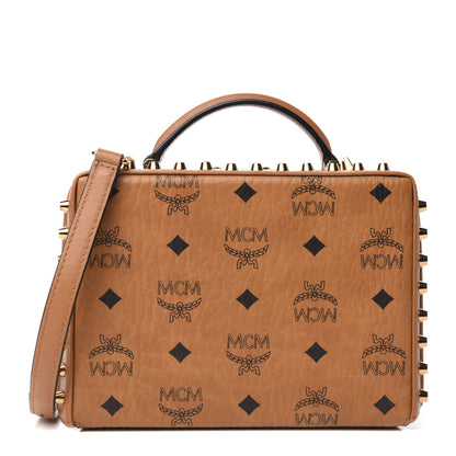 MCM Visetos Small Berlin Crossbody Cognac 1 of 13