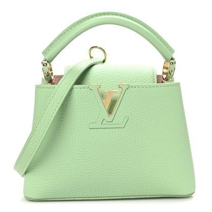 Louis Vuitton Taurillon Mini Capucines Vert Pomme 1 of 9