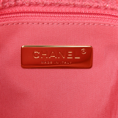Chanel Metallic Tweed Quilted Medium Chanel 19 Flap Pink 6 of 9