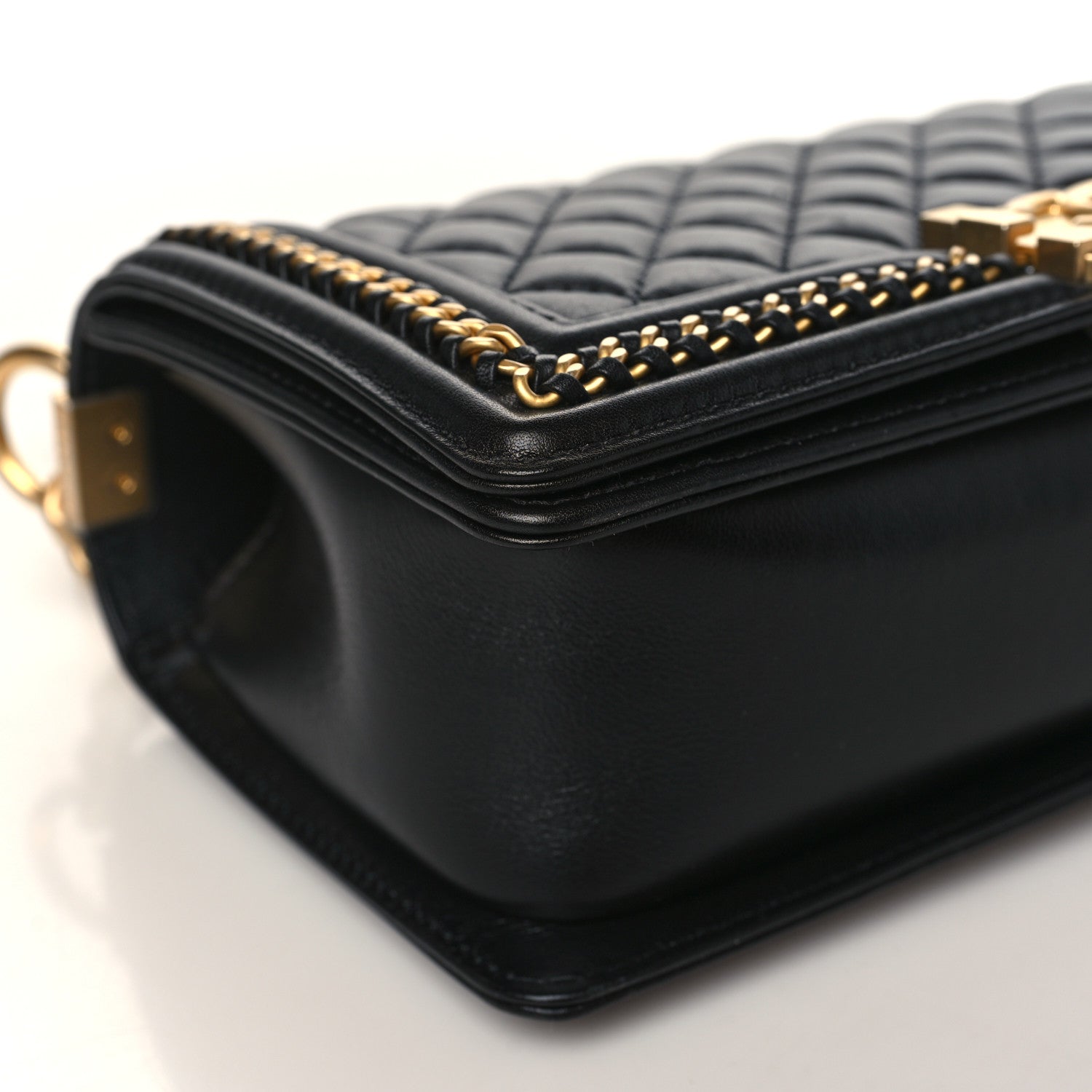 Chanel Lambskin Quilted Medium Top Handle Boy Flap Black 8 of 9