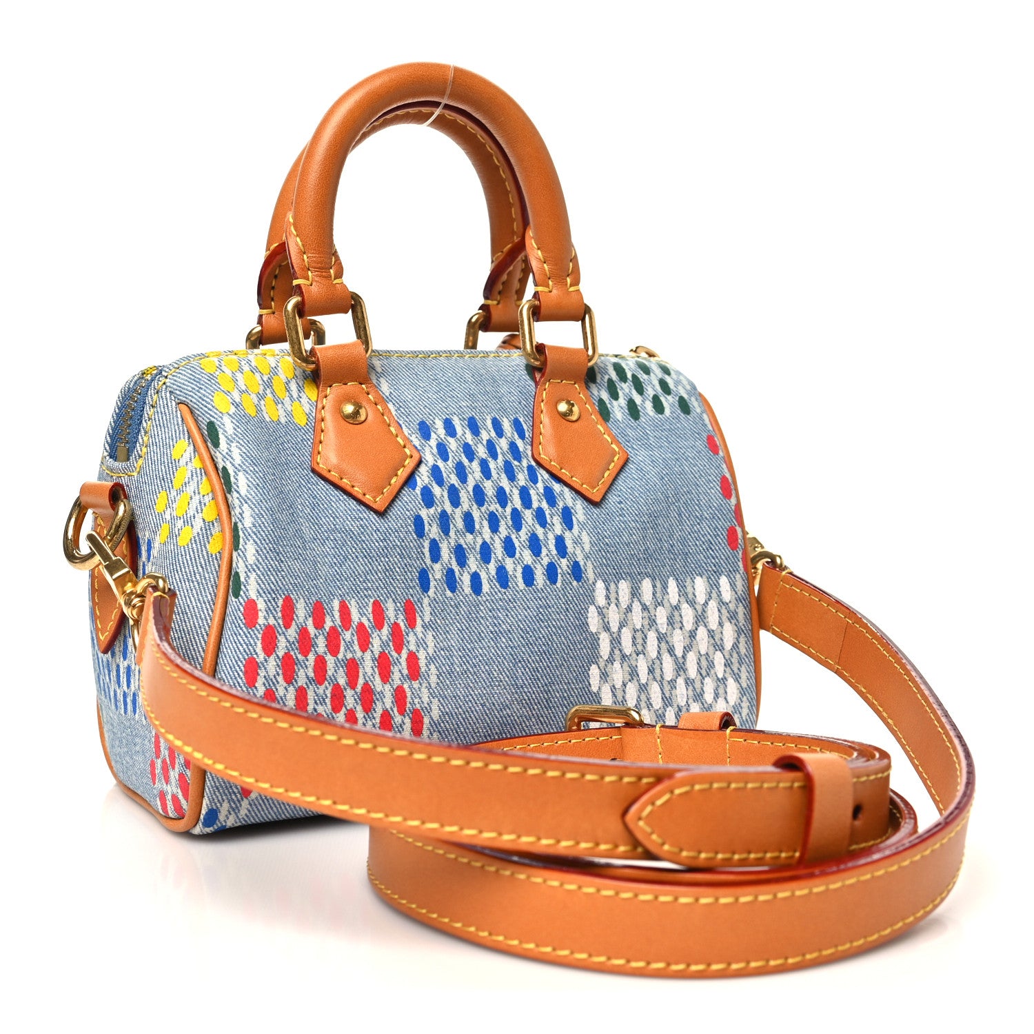 Louis Vuitton LV Vers Damier Denim Speedy Bandouliere 18 Multicolor 3 of 9