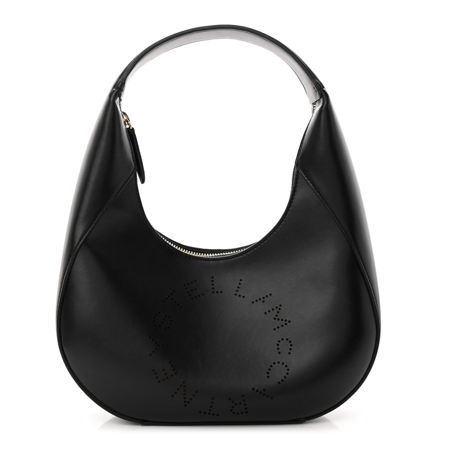 Eco Alter Nappa Perforated Logo Small Hobo Black