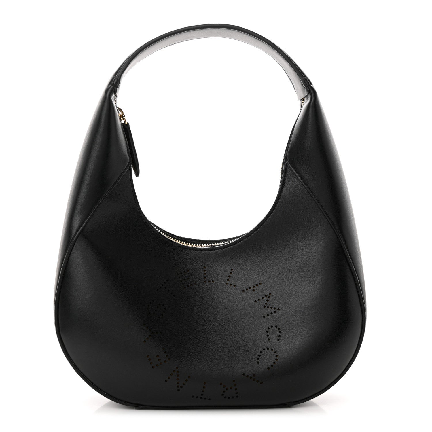 Stella McCartney Eco Alter Nappa Perforated Logo Small Hobo Black 1 of 11