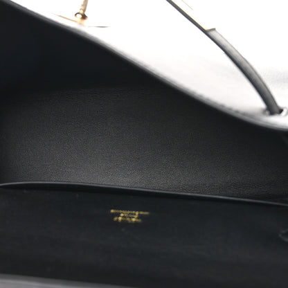 Hermes Swift Kelly Pochette Clutch Black 5 of 11
