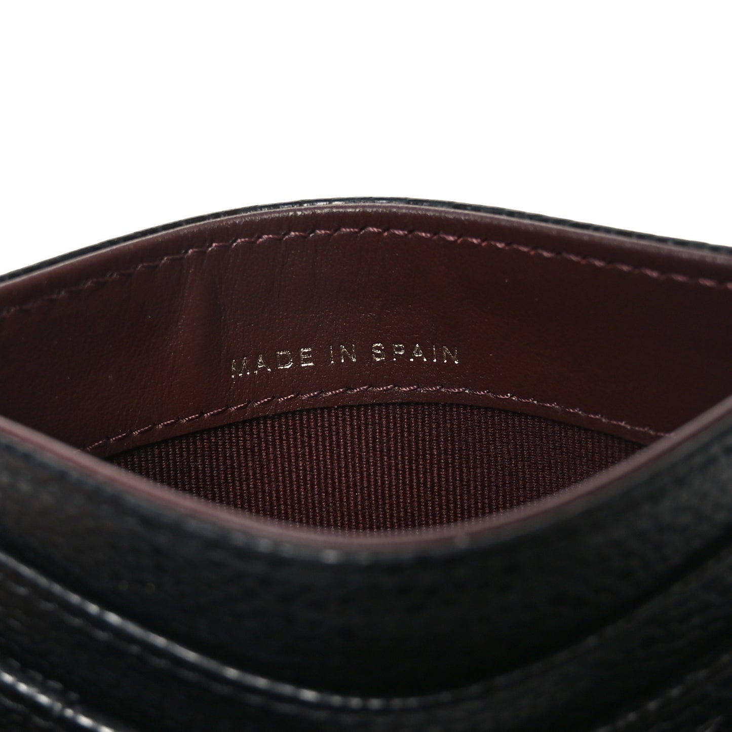 Caviar Quilted Card Holder Black