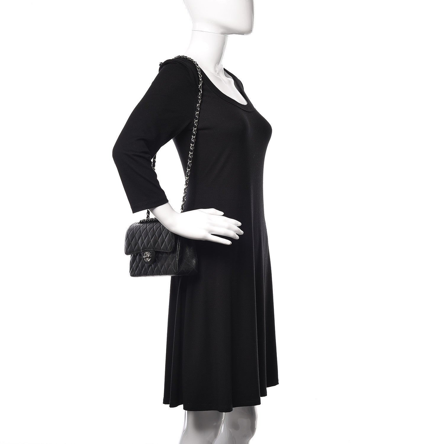 Chanel Caviar Quilted Small Double Flap Black 3 of 10