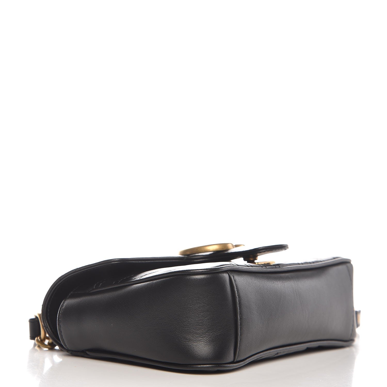 Gucci Calfskin Matelasse Mini GG Marmont Shoulder Bag Black 5 of 8