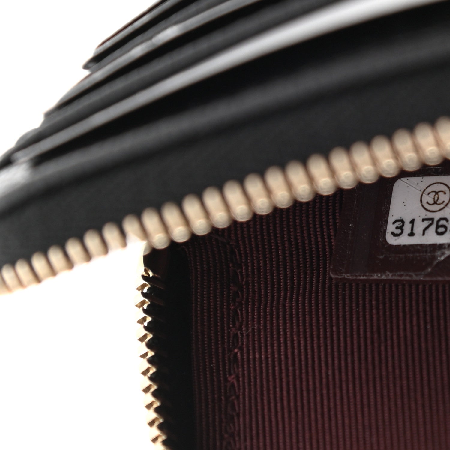 Chanel Caviar Quilted Zip Card Holder Wallet Black 7 of 7