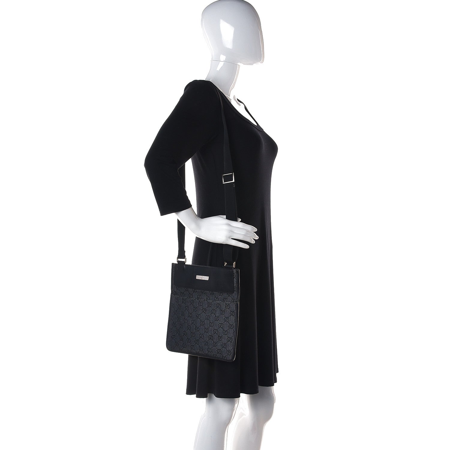 Gucci GG Monogram Web Crossbody Messenger Bag 2 of 11