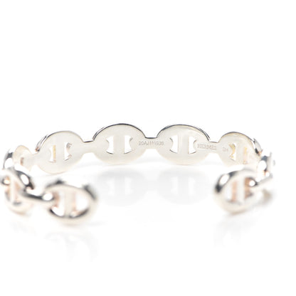 Hermes Sterling Silver MM Chaine d'Ancre Enchainee Cuff Bracelet SH 4 of 8