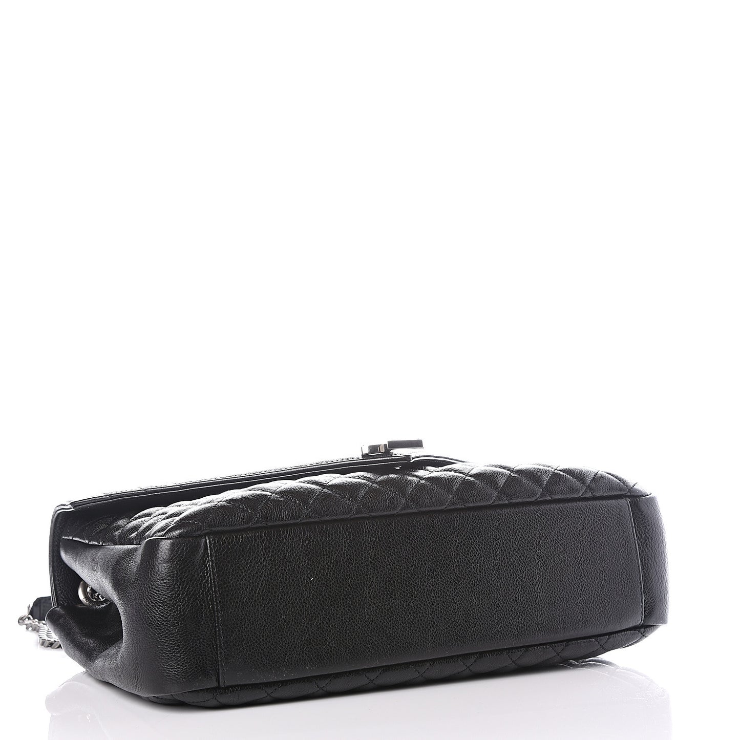 Calfskin Mixed Matelasse Triquilt Large Monogram Satchel Black