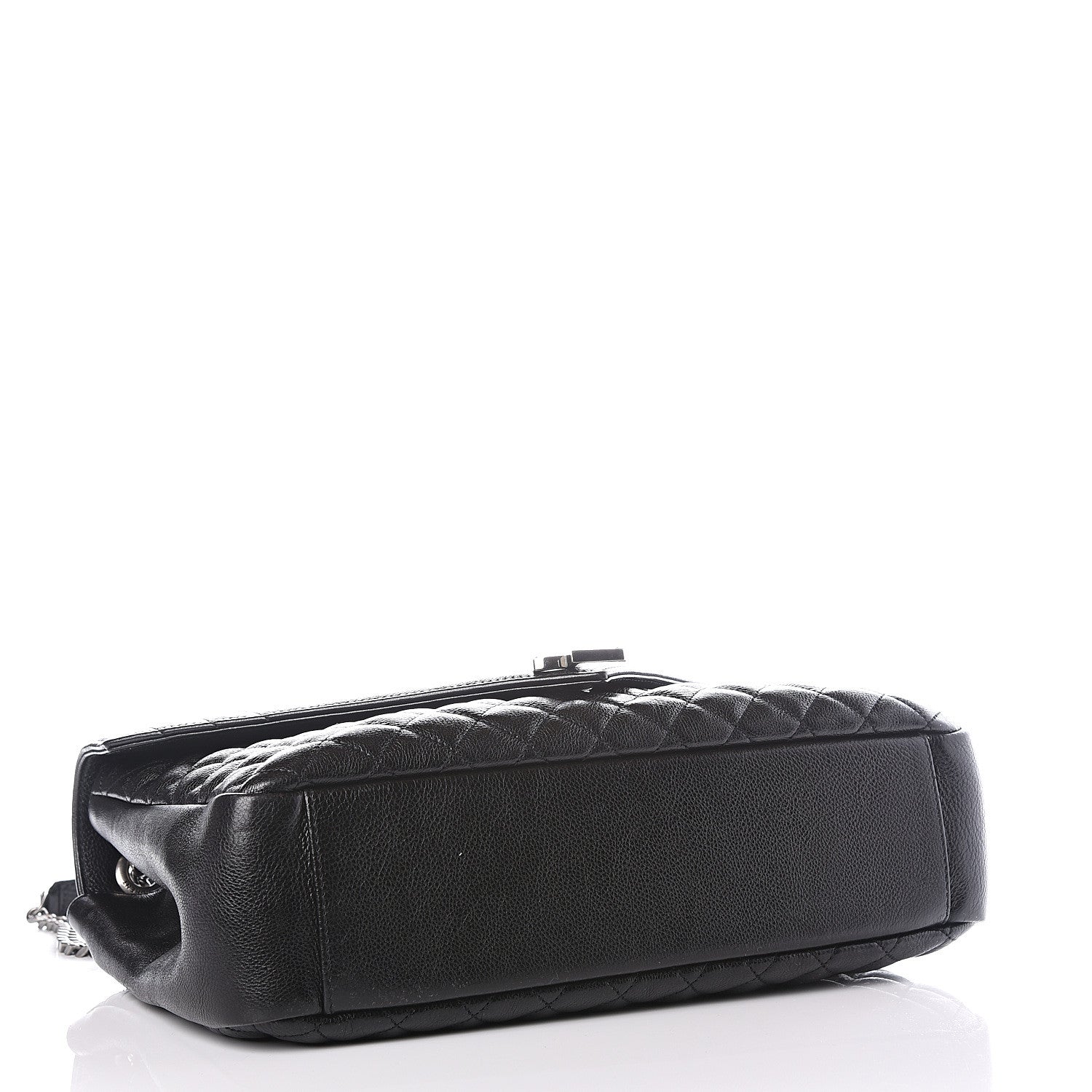 Saint Laurent Calfskin Mixed Matelasse Triquilt Large Monogram Satchel Black 3 of 11