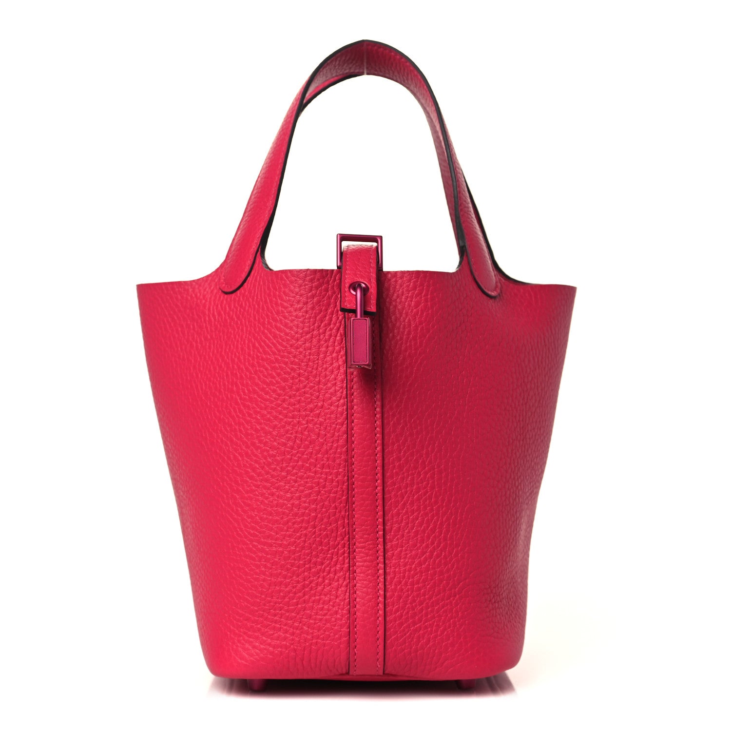 Hermes Taurillon Clemence Monochrome Picotin Lock 18 PM Rose Mexico 1 of 10