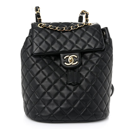 Chanel Lambskin Quilted Small Urban Spirit Backpack Black 1 of 11