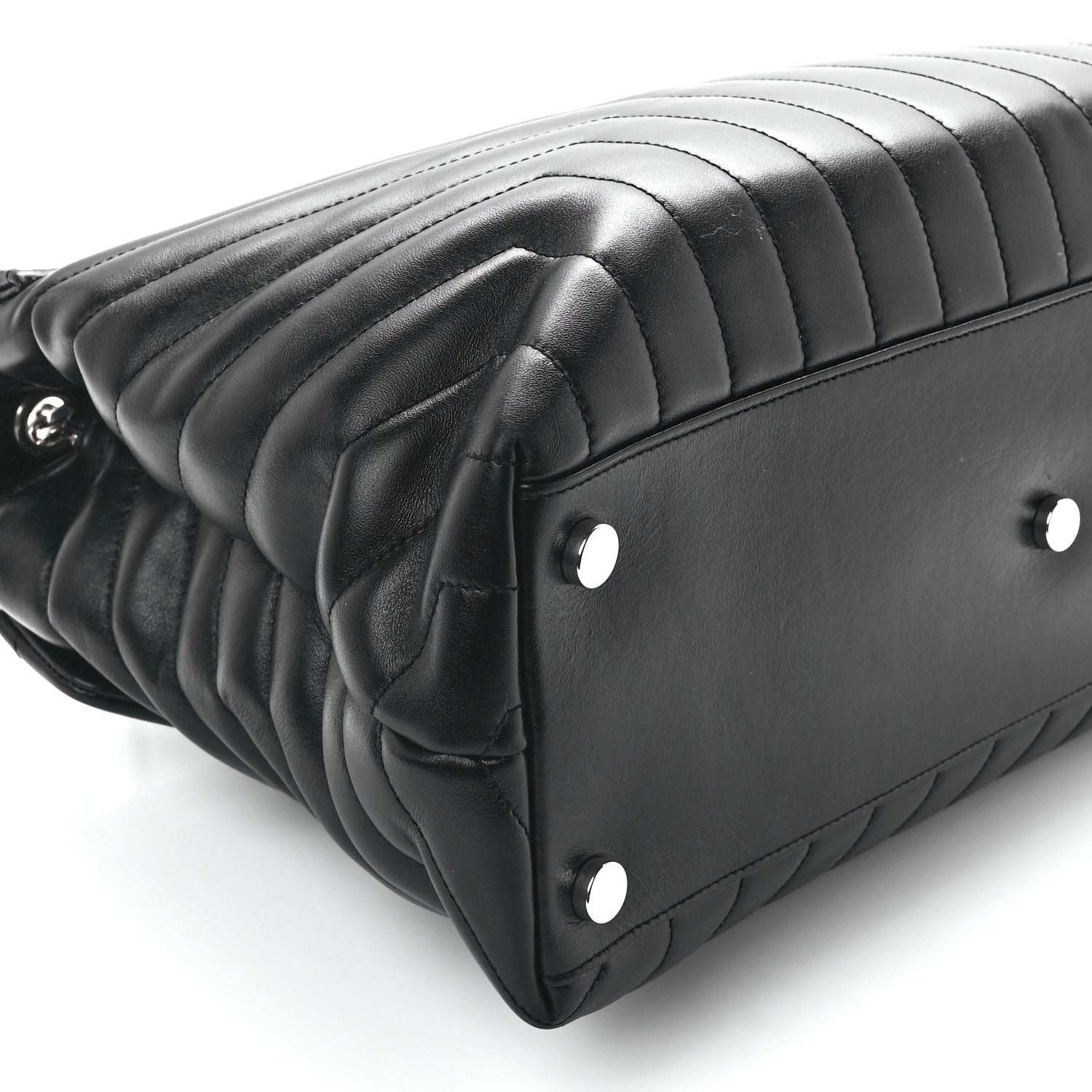 Saint Laurent Calfskin Y Quilted Monogram Large Loulou Chain Satchel Black 12 of 13
