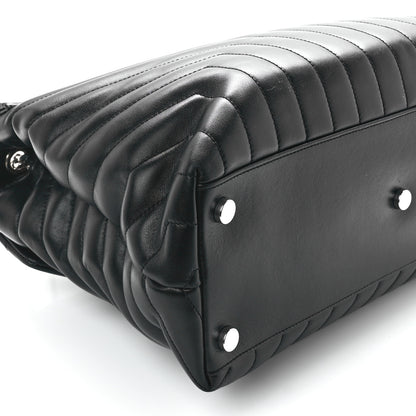 Saint Laurent Calfskin Y Quilted Monogram Large Loulou Chain Satchel Black 12 of 13