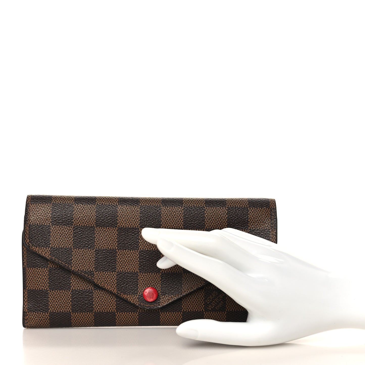 Damier Ebene Josephine Wallet Red